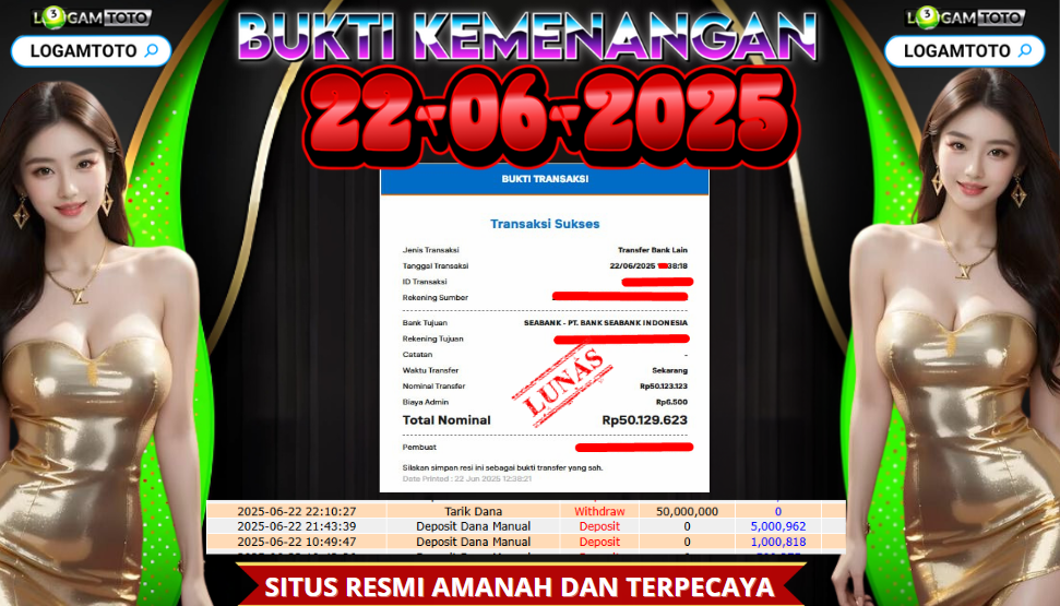 SELAMAT KEPADA MEMBER SETIA LOGAMTOTO BERHASIL JACKPOT DI PERMAINAN SLOT PG SOFT MAHJONG WAYS